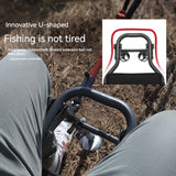 Portátil ao ar livre dobrável pesca cadeira, forte carga-rolamento cadeira, praia e caminhadas piquenique assento, ferramentas de pesca