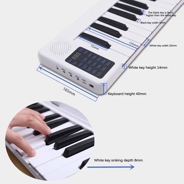 Portable 88 Keys Foldable Piano Digital Piano Multifunctional