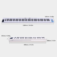 Portable 88 Keys Foldable Piano Digital Piano Multifunctional Electronic Keyboard Piano for Piano Student Musical Instrument