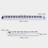 Portable 88 Keys Foldable Piano Digital Piano Multifunctional Electronic Keyboard Piano for Piano Student Musical Instrument