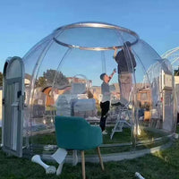 AOOKMIYA Portable Foldable Outdoor Camping Resort Hotel Prefab House Pop Up Winter Luxurious Inflatable Lodge Dome Bubble Tent