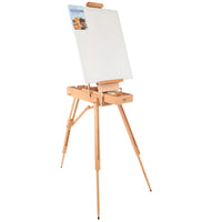 AOOKMIYA Portable Folding Durable French Table Easel Wooden Stand for Drawing Oil Paints Sketch Box Tripod Painting Easel for The Artist