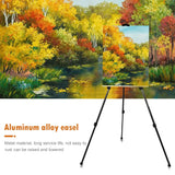 AOOKMIYA Portable Metal Easel 63 Inch Adjustable Display Travel Easel Thicken Triangle Aluminum Alloy Easel Sketch Drawing For Artist