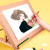 AOOKMIYA Portable Sketch Easel Wooden Desktop Easel Artist Tabletop Drawing Board Stand Easel For Watercolor Oil Painting Art Supplies