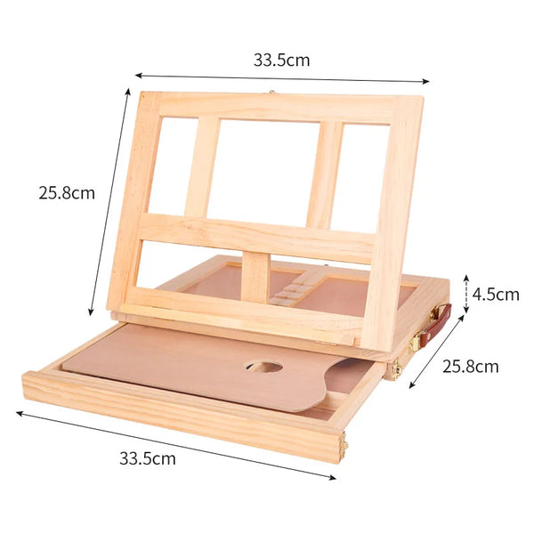 AOOKMIYA Portable Sketch Easel Wooden Desktop Easel Artist Tabletop Dr