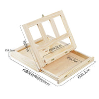 AOOKMIYA Portable Sketch Easel Wooden Desktop Easel Artist Tabletop Drawing Board Stand Easel For Watercolor Oil Painting Art Supplies