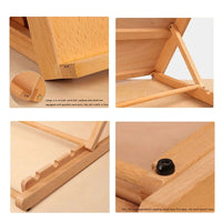 AOOKMIYA Portable Sketch Easel Wooden Desktop Easel Artist Tabletop Drawing Board Stand Easel For Watercolor Oil Painting Art Supplies