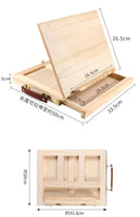 AOOKMIYA Portable Sketch Easel Wooden Desktop Easel Artist Tabletop Drawing Board Stand Easel For Watercolor Oil Painting Art Supplies