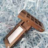 AOOKMIYA  Portable Travel Wooden Handmade 8 Grid 0.5ml Watercolor Paint Palette Oil Paints Tray Box Empty Box Mini Black Walnut Paint Box