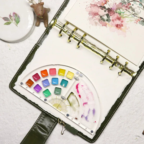 Portable Empty Watercolor Tin Box 12 grids Mini Watercolor Paint Palette  Travel Painting Paint Tray Art