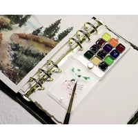 AOOKMIYA  Portable Watercolor Paint Palette Art Clear Acrylic Mini Painting Tray Washable Mini Watercolor Subbox Travel Painting Supplies