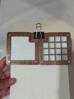 AOOKMIYA  Portable Wooden Handmade Watercolor Paint Box Empty Box Mini Black Walnut Paint Palette Painting Supplies
