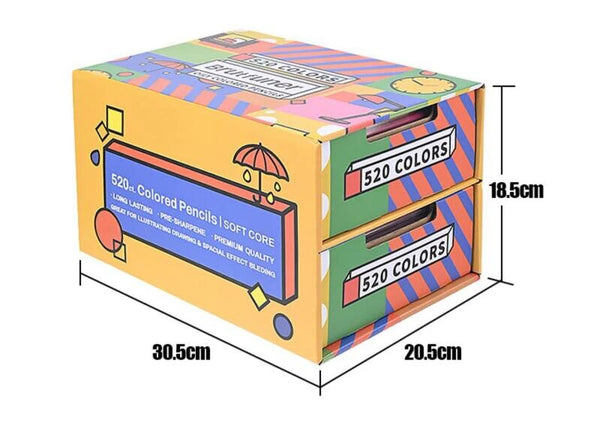 Professional 520pcs Oil Colored Pencils Drawing Pencil Set Soft Sketch Color Pencil Gift Box For Children Painting Art Supplies