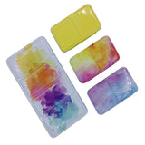 AOOKMIYA Professional Empty Palette Painting Storage Tray Paint Tin Iron Box with Pans For Watercolor/Oil/ Acrylic Paints Art Supplies
