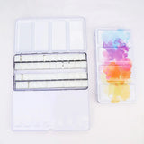 AOOKMIYA Professional Empty Palette Painting Storage Tray Paint Tin Iron Box with Pans For Watercolor/Oil/ Acrylic Paints Art Supplies