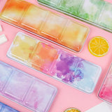 AOOKMIYA Professional Empty Palette Painting Storage Tray Paint Tin Iron Box with Pans For Watercolor/Oil/ Acrylic Paints Art Supplies