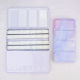 AOOKMIYA Professional Empty Palette Painting Storage Tray Paint Tin Iron Box with Pans For Watercolor/Oil/ Acrylic Paints Art Supplies