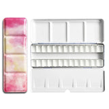 AOOKMIYA Professional Empty Palette Painting Storage Tray Paint Tin Iron Box with Pans For Watercolor/Oil/ Acrylic Paints Art Supplies