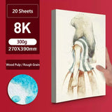 Profissional Aquarela Papel 300g Algodão Aquarelle Papel De Desenho A3 A4 Água Cor Papel Folhas Arte Suprimentos Para Artista