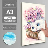 Profissional Aquarela Papel 300g Algodão Aquarelle Papel De Desenho A3 A4 Água Cor Papel Folhas Arte Suprimentos Para Artista