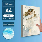 Profissional Aquarela Papel 300g Algodão Aquarelle Papel De Desenho A3 A4 Água Cor Papel Folhas Arte Suprimentos Para Artista