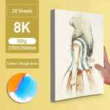 Profissional Aquarela Papel 300g Algodão Aquarelle Papel De Desenho A3 A4 Água Cor Papel Folhas Arte Suprimentos Para Artista