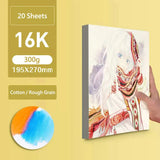 Profissional Aquarela Papel 300g Algodão Aquarelle Papel De Desenho A3 A4 Água Cor Papel Folhas Arte Suprimentos Para Artista