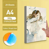 Profissional Aquarela Papel 300g Algodão Aquarelle Papel De Desenho A3 A4 Água Cor Papel Folhas Arte Suprimentos Para Artista