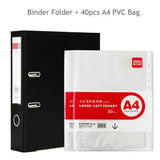 Protetor de folha transparente para documentos, material de escritório, 2 anéis, enrolador de documentos de papel a4, protetor de pvc, saco de lixar, mangas