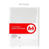 Protetor de folha transparente para documentos, material de escritório, 2 anéis, enrolador de documentos de papel a4, protetor de pvc, saco de lixar, mangas