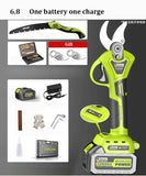 Pruner elétrico recarregável, tesoura de poda, tesoura sem fio do jardim, ramos cortador, ferramenta paisagismo, 4 engrenagem