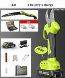 Pruner elétrico recarregável, tesoura de poda, tesoura sem fio do jardim, ramos cortador, ferramenta paisagismo, 4 engrenagem