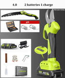 Pruner elétrico recarregável, tesoura de poda, tesoura sem fio do jardim, ramos cortador, ferramenta paisagismo, 4 engrenagem