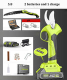 Pruner elétrico recarregável, tesoura de poda, tesoura sem fio do jardim, ramos cortador, ferramenta paisagismo, 4 engrenagem