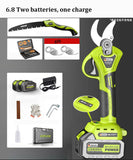 Pruner elétrico recarregável, tesoura de poda, tesoura sem fio do jardim, ramos cortador, ferramenta paisagismo, 4 engrenagem