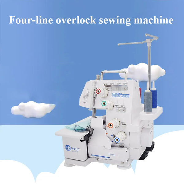 Quatro-Line Overlock máquina de costura portátil, elétrica, 4-Line