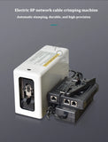 Rede Cable Crystal Cabeça Crimpagem Máquina, MUC Controle, Linha Telefônica Rebitando Máquina, Fibra Óptica, 5G Linha Crimper