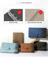Retro PU Leather Journal A6 Binder Travelers Notebook Spiral Mini Notebook A7 Binder Vintage Leather Mini Kraft Blank Note Book