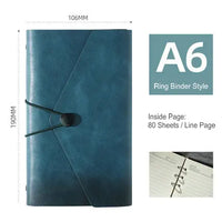 Retro PU Leather Journal A6 Binder Travelers Notebook Spiral Mini Notebook A7 Binder Vintage Leather Mini Kraft Blank Note Book