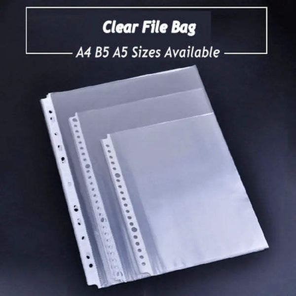 Ring Binder Folder A3 Sheet Protectors Transparent PVC Bag A2 A4 Paper Organizer Document Bag A5 Clear File Bag For Documents