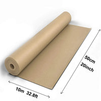Rolo de papel Kraft marrom liso, Papel de transporte para embalagem de presente, DIY Crafts Bulletin Board Easel, 30cm 50cm de largura