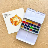 AOOKMIYA German Schmink Watercolor Paint 48 Color Solid Trial Sub-packaging College-level Macaron Beginner Acuarela Painting Art Supplies