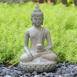 Zen-Inspired Solar-Powered Buddha Statue with Light - Resin Garden & Entryway Decor, Outdoor Ornament