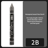 Hexagonal Graphite Pencil HB2B4B6B Sketching Sketching Drawing Full Lead Stick Art Student Exam Drawing Wood-free Pencil
