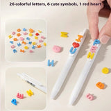Kawaii Deli Nusign Puzzle Gel Ink Pen 0.5mm Cute Lovely Retractable Ballpiont Pens with Letters Particle Back To School Supplies