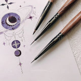 AOOKMIYA 3pcs Paint Brush Set Ultra-fine Watercolor Hook Line Brush Painting/tracing/manicure Bjd Makeup Face Hand-painted Art Supplies