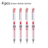 Deli 4/6/8pcs 0.5mm Black Red Blue Ink Gel Pen Stationery For Writing School Supplies Office Supplies Signing Pen Exam Pen Gift