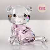 AOOKMIYA Handmade Crystal Dog Figurine Miniature Glass Animal Craft Home Decor Ornament Trinket Gift for Children