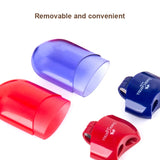 1Pc Double Hole Pencil Sharpener Transparent Pen Knife Kid Student Cutting Manual Pencil Sharpener Stationery School Supplies