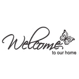 AOOKMIYA Acrylic Mirror Wall Stickers Welcome to Our Home English Letters Wall Stickers Home Art Decor Decal for Door Entrance Living